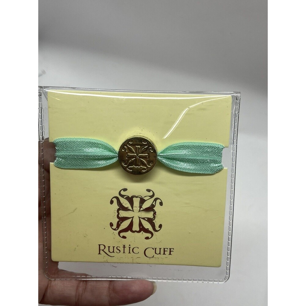 Rustic Cuff Elastic SUPERMOM Bracelet Or Hair Tie With Gold Round Charm New